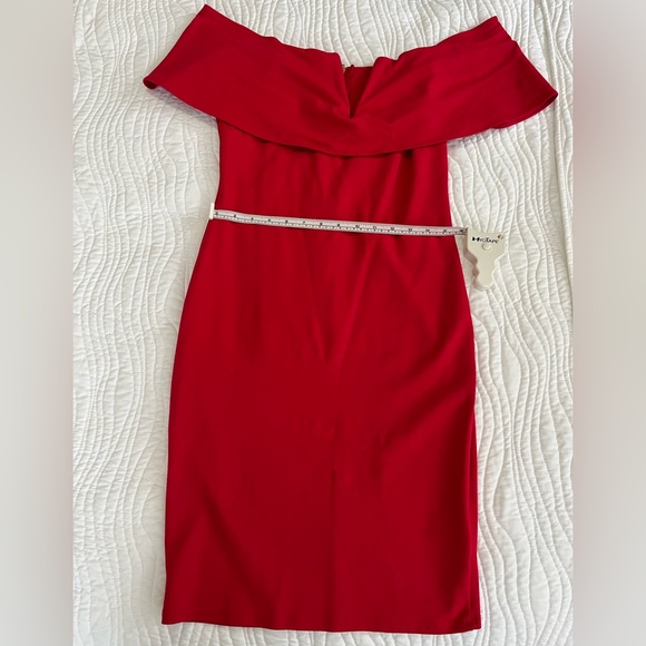 Red midi dress - Picture 3 of 5